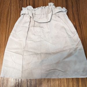 Topshop light tan skirt with tie detail size 2